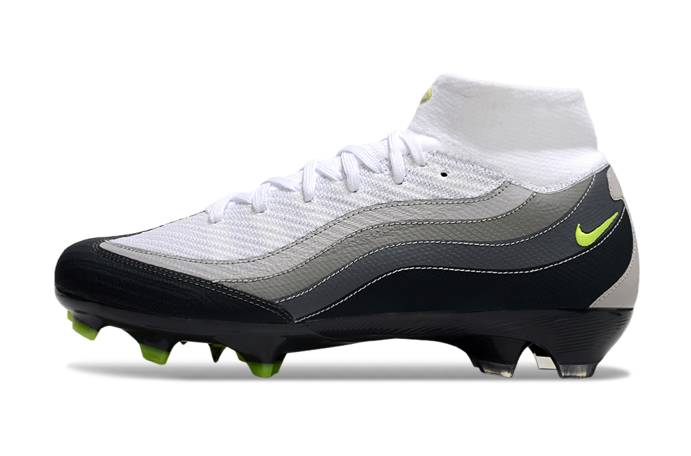 Nike Mercurial Superfly 10 Elite × Air Max 95 Neon Low/High – Blanco/Gris