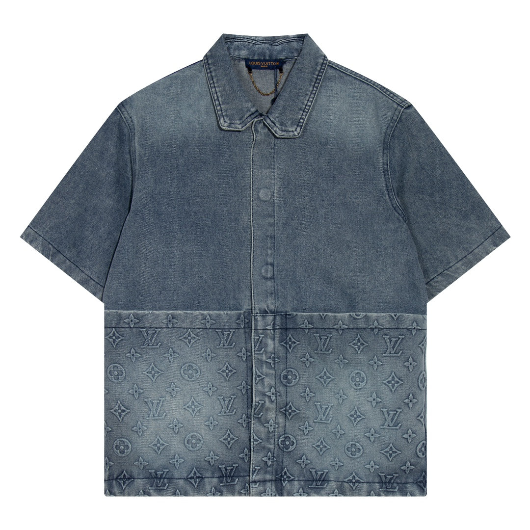 Conjunto vaquero Louis Vuitton para hombre – Camisa y bermuda denim