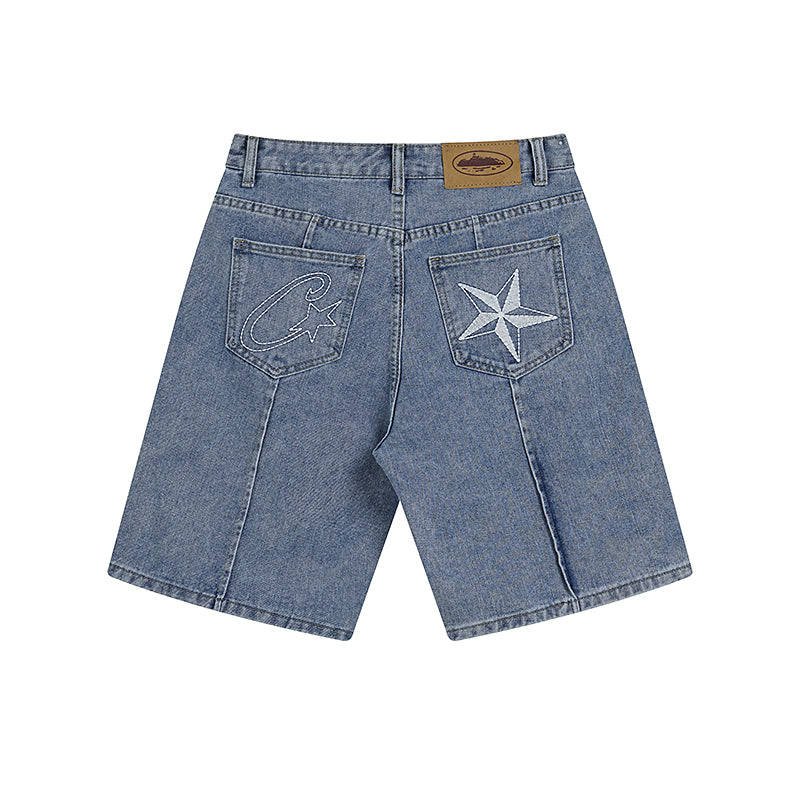 Bermudas Vaqueras Buckers Star Dual – Azul y Negro