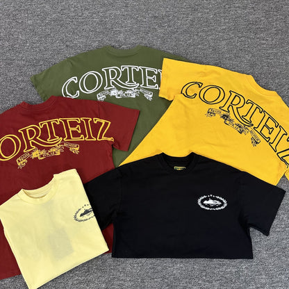 Camiseta Corteiz “Règne Sur Le Monde” – Logo Espalda Oversized