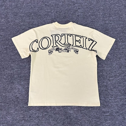 Camiseta Corteiz “Règne Sur Le Monde” – Logo Espalda Oversized