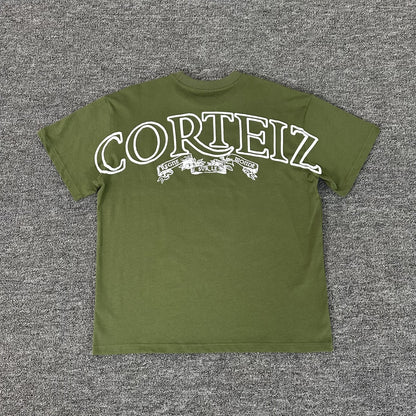 Camiseta Corteiz “Règne Sur Le Monde” – Logo Espalda Oversized