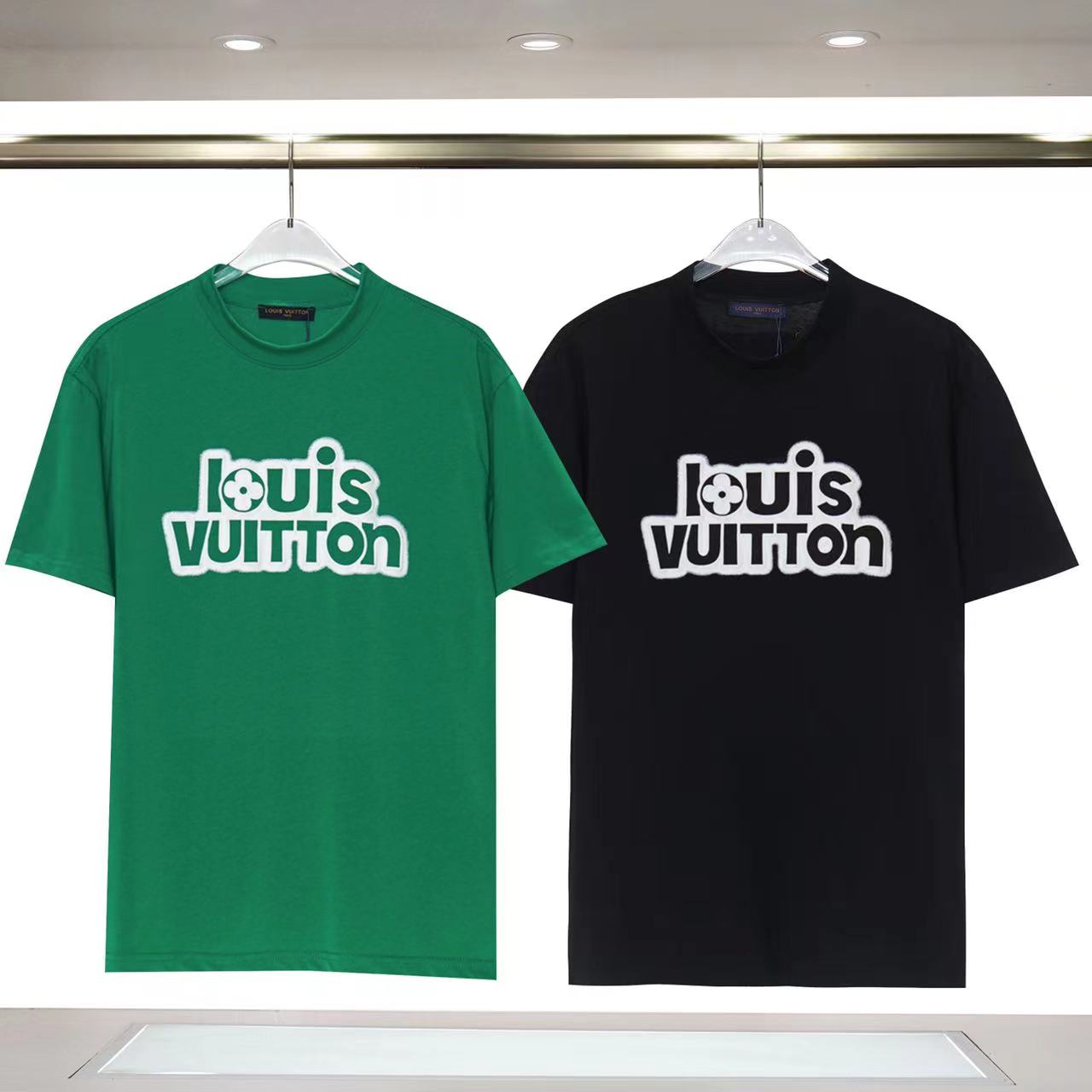 Camiseta LV Estilo Premium – Negra o Verde