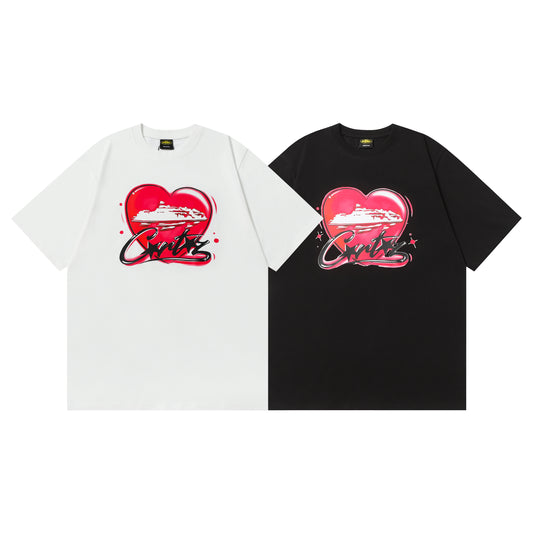 Camiseta Buckers Cruise Heart – Blanco o Negro | Estilo Streetwear Exclusivo