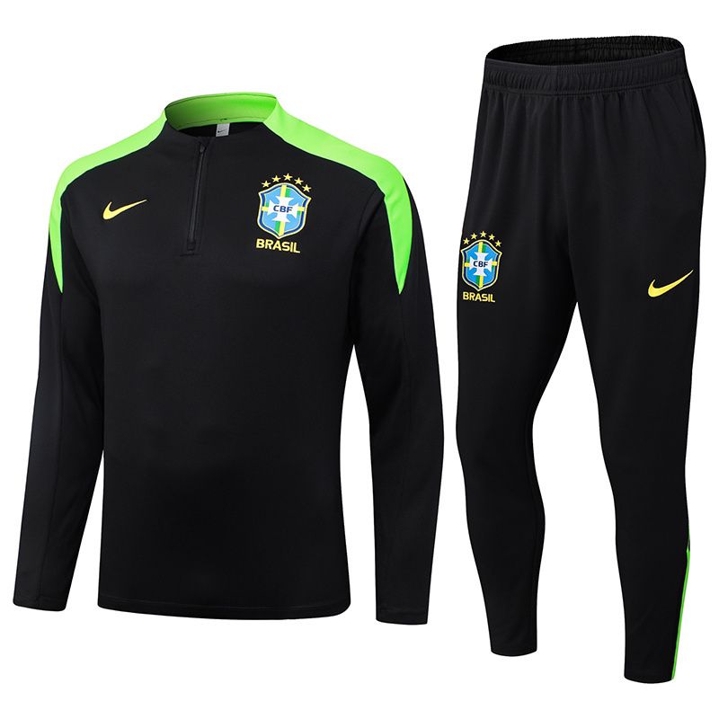 Chándal Brasil 2025/2026 Negro – Conjunto de Entrenamiento