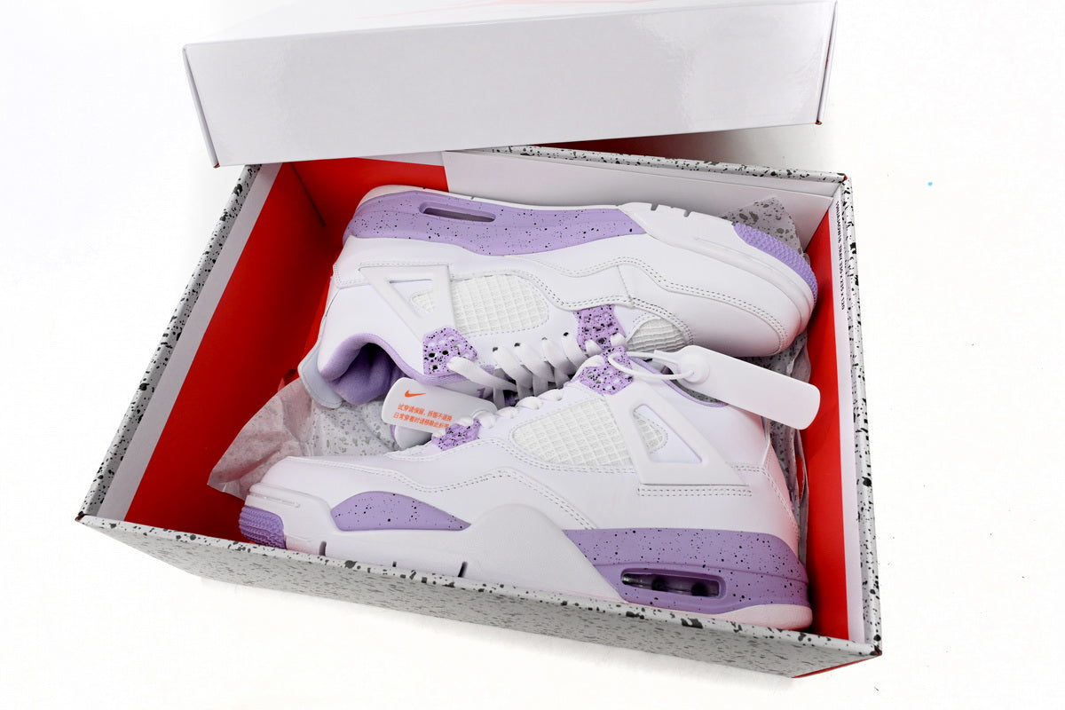 Air Jordan 4 White Purple
