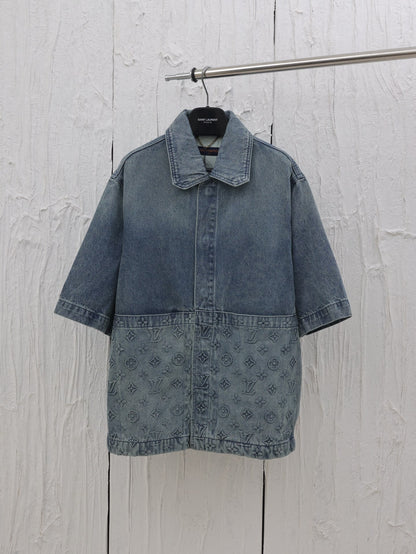 Conjunto vaquero Louis Vuitton para hombre – Camisa y bermuda denim